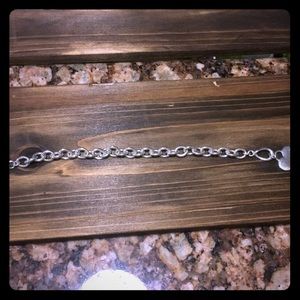 Silver Anchor Heart Bracelet